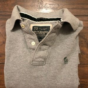 A&F Mens L-Sleeve Icon Polo Muscle Sz M (Snug Fit)